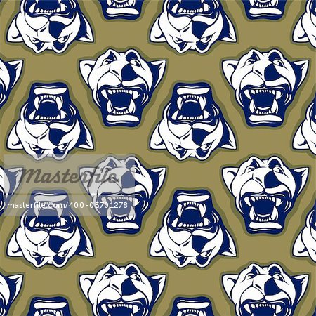 retro style of lion face background pattern