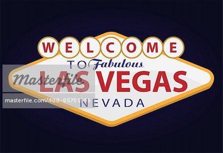 vector signboard of las vegas