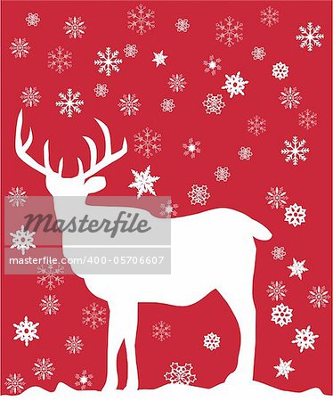 vector illustration of a reindeer