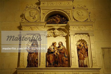 Altar in The Cathedral In Burgos, Spain