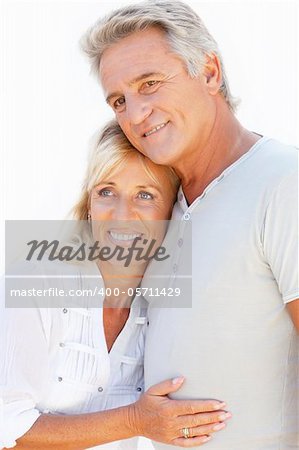 Close-up portrait of a happy romantic couple.