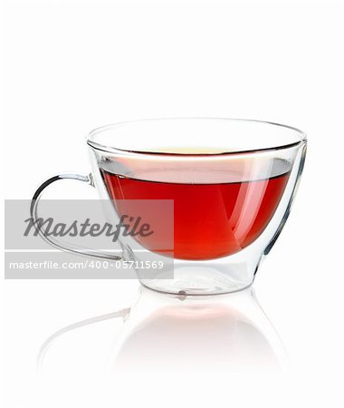 Cup of tea isolated on white
