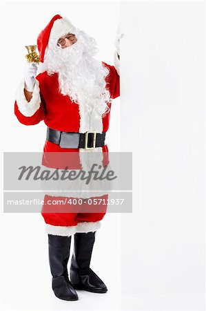 Santa Claus with billboards isolated