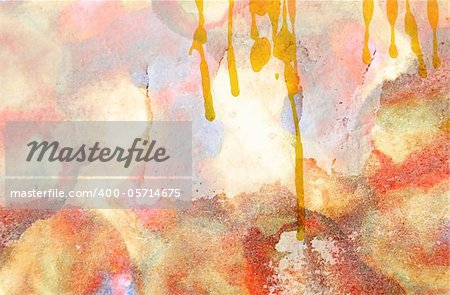 Abstract grunge wall and watercolor background