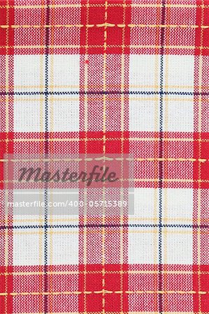 Red checked dish towel background