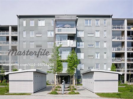 View of a Residential District on a sunny day