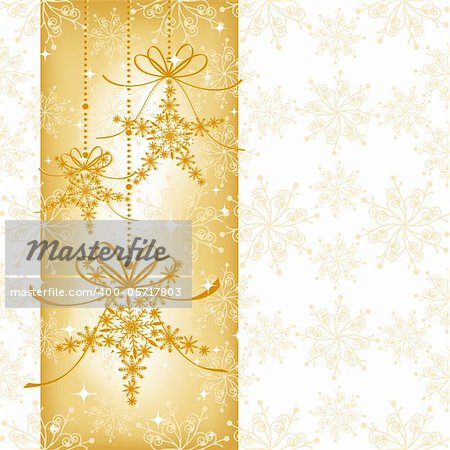 Abstract elegance Christmas snowflake seamless pattern