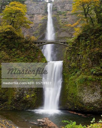 Multnomah Falls at Columbia River Gorge Oregon in Fall