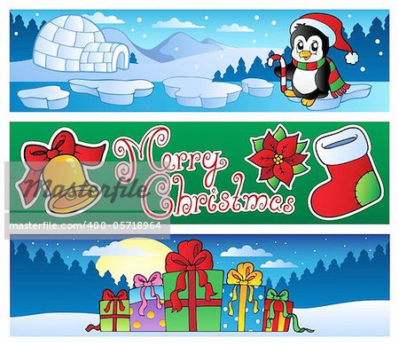 Christmas banners collection 2 - vector illustration.