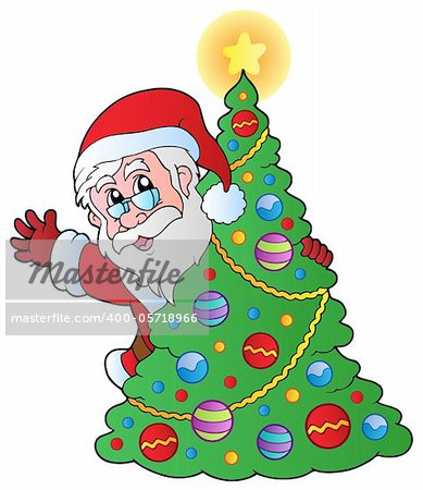 Christmas Santa Claus 4 - vector illustration.