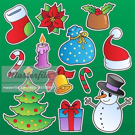 Christmas season theme 1 - vector illustration.