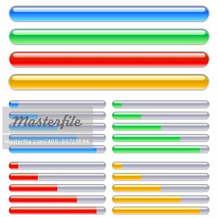 Loading progress bars. Illustratin for design