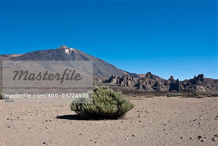 Ucanca the plain of the volcano el teide in the background on the island of tenerife canary islands spain