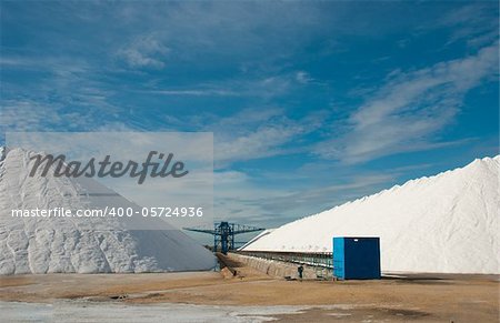Modern salt refinery at its peak production