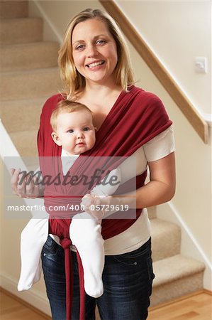 Baby In Sling With Mother