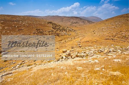 Big Stones in Sand Hills of Samaria, Israel