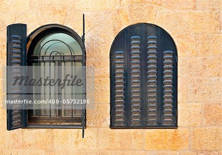 Open and Closed Windows in Jerusalem, Israel