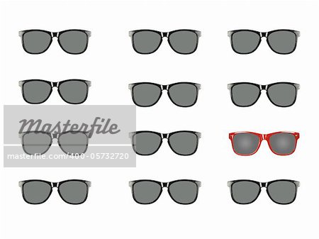 Sunglasses isolated against a white background