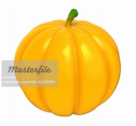 3d illustration of pumpkin isolated over white background