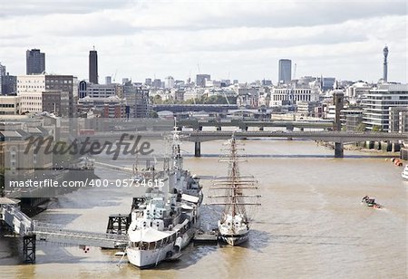 HMS Belfast is a museum ship, originally a Royal Navy light cruiser, permanently moored in London on the River Thames and operated by the Imperial War Museum.