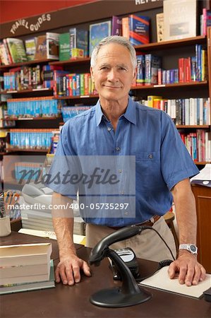 Male bookshop proprietor