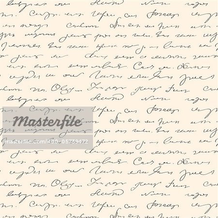 Seamless abstract handwritten text pattern