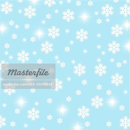 christmas snowflake and stars illustration background