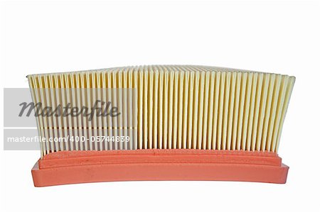 air filter side view isolated on white background