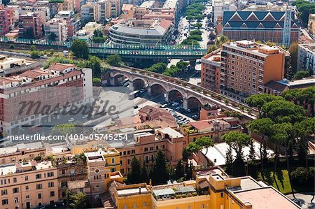 View from above on Rome, Italy