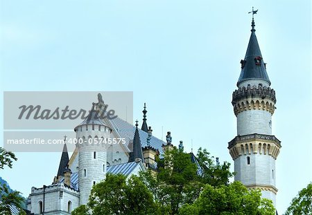 Historic medieval Neuschwanstein Castle in Bavaria (Germany)