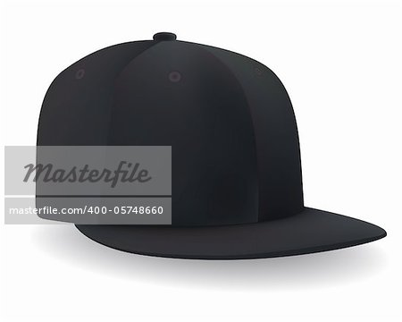 a black baseball cap