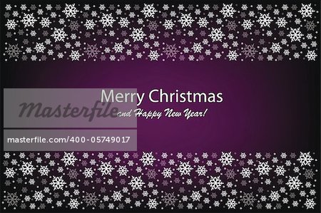 Vector christmas decoration background with snow flakes