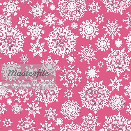 Seamless card with stylized Christmas snowflakes. EPS 8 vector file included