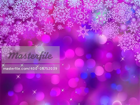 Purple background with snowflakes. EPS 8 vector file included