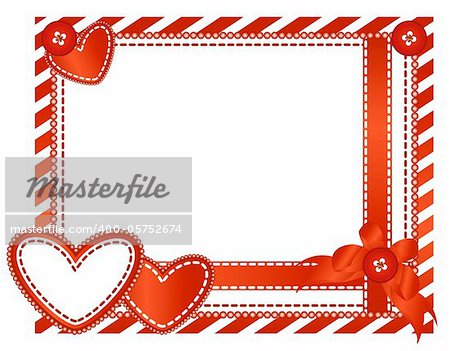 Vector of Valentine horizontal card