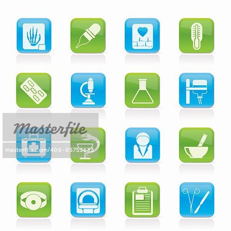 Healthcare and Medicine icons - vector icon set