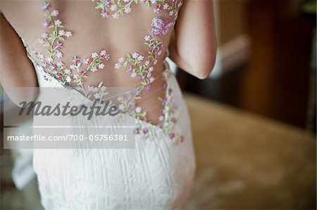 Detail of Back of Bride's Gown Detail of Back of Bride's Gown