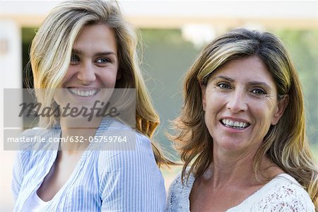 Mother and grown-up daughter, portrait