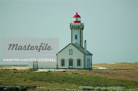 Poulains Lighthouse, Pointe des Poulains, Belle-Ile-en-Mer, Morbihan, Brittany, France