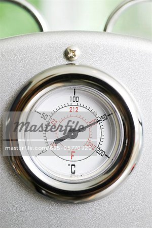 Temperature gauge on espresso machine