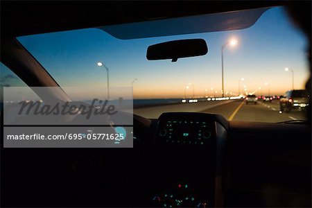 Driving at dusk