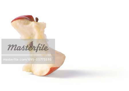 Apple core, close-up