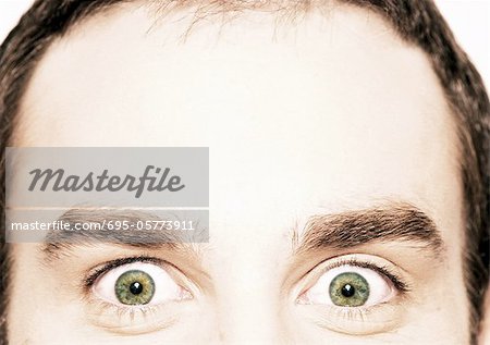 Man's eyes and forehead, close-up