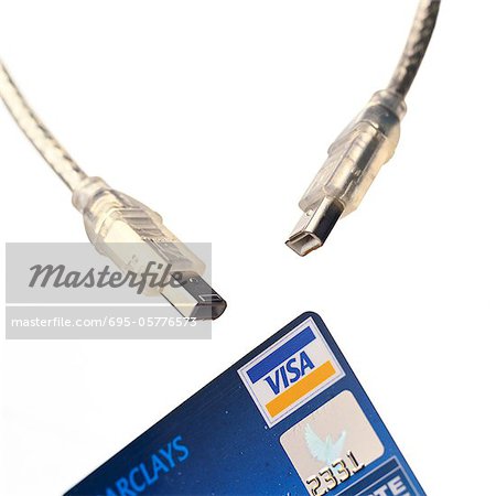 Visa card and computer cables