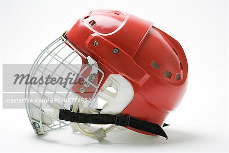 Hockey helmet, side view