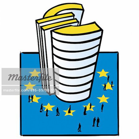 Skyscraper in shape of Euro symbol