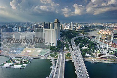 Overview of City, from Marina Bay Sands, Singapore