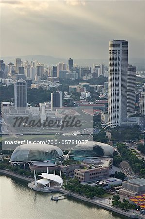 Esplanade Theater-Singapur und City, Singapur