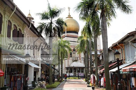 La mosquée construite en 1826, Kampong Glam, Singapour, l'Asie du sud-est, Asie