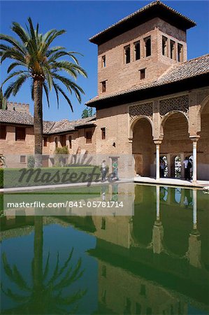 Damen-Turm, Partal Palast, Alhambra Palast, UNESCO Weltkulturerbe, Granada, Andalusien, Spanien, Europa